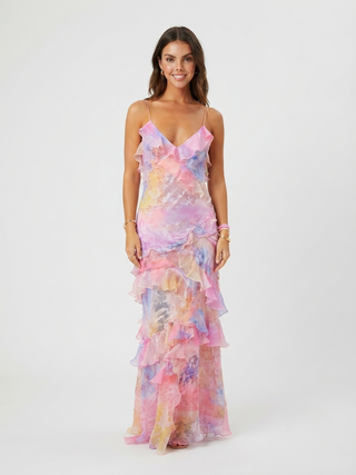 Isla Fairweather | Ruffled Summer Maxi Dress For Women