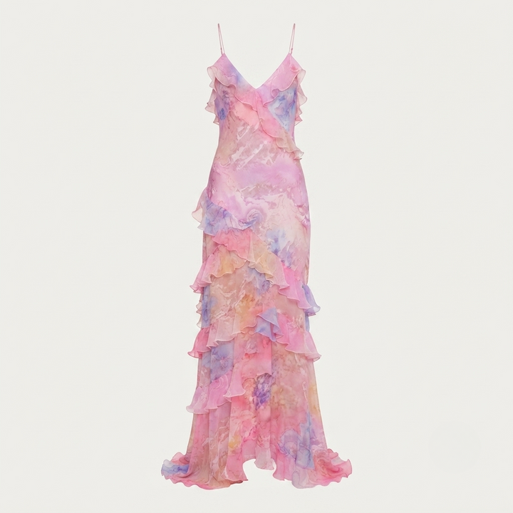 Isla Fairweather | Ruffled Summer Maxi Dress For Women