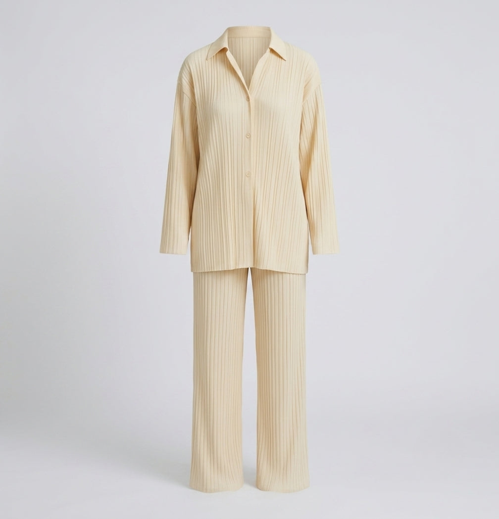 Isla Crawford | Oversized Pleated Two-Piece Lounge Set For Women