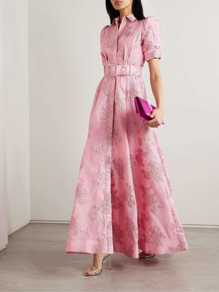 Lily Turner | Elegant Puffed Sleeve Maxi Dress For Women