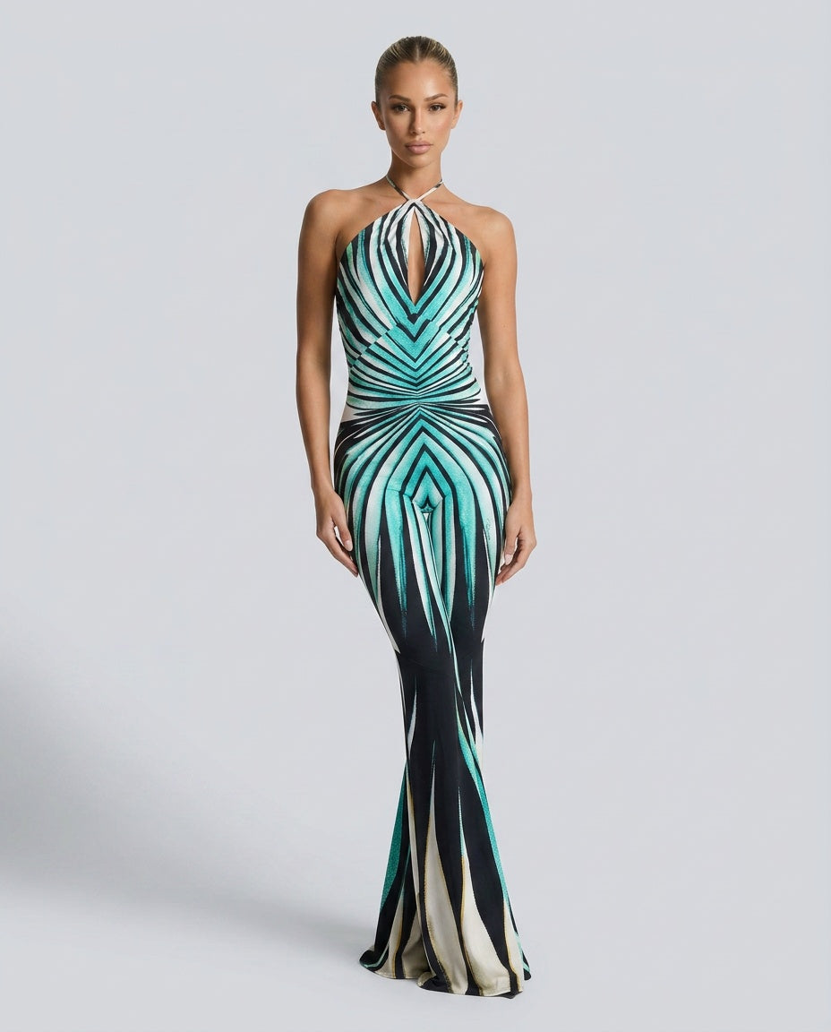 Harper Tindall | Printed Halter Neck Jumpsuit For Women