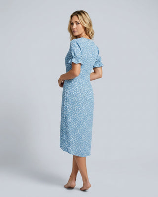 Chloe Harrington | Floral Ruffle Sleeve Midi Dress For Women