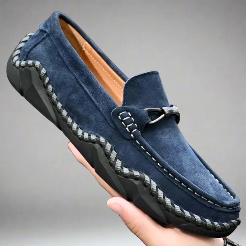 Callum Sinclair | Suede Buckle Loafers For Men