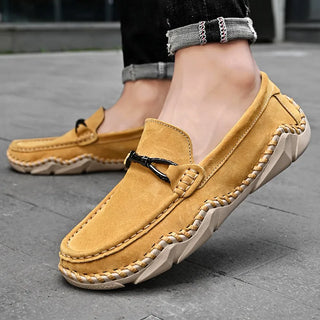 Callum Sinclair | Suede Buckle Loafers For Men