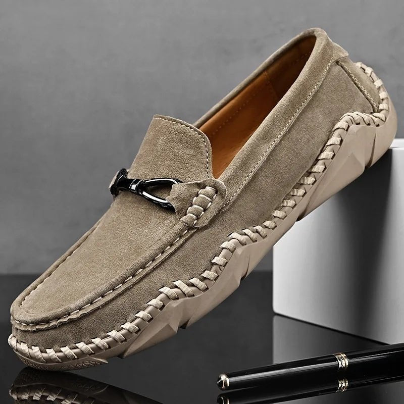 Callum Sinclair | Suede Buckle Loafers For Men