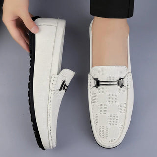 Ethan Brown | Patterned Slip-On Loafers For Men