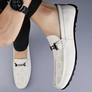 Ethan Brown | Patterned Slip-On Loafers For Men