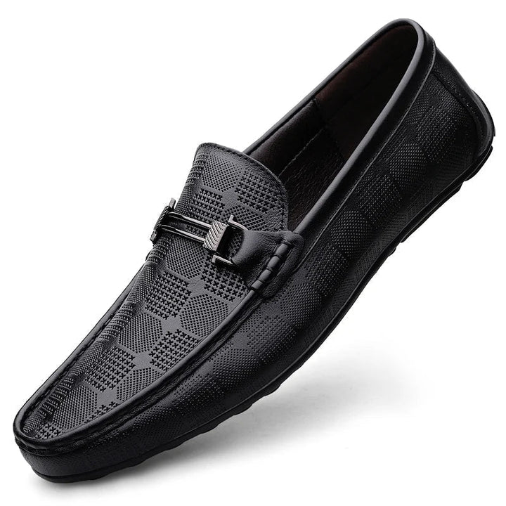 Ethan Brown | Patterned Slip-On Loafers For Men