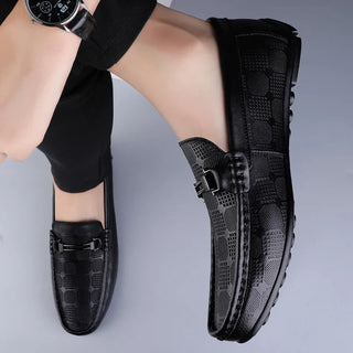 Ethan Brown | Patterned Slip-On Loafers For Men