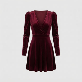 Olivia Stanton | Velvet Mini Wrap Dress For Women
