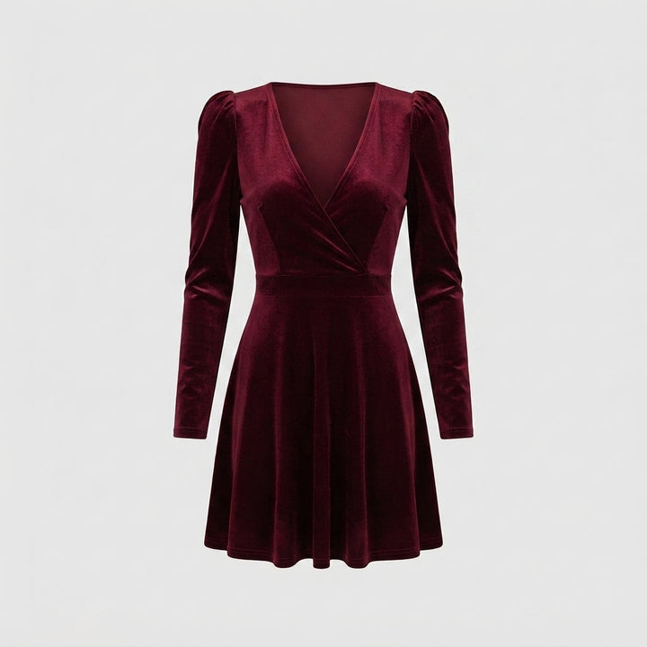 Olivia Stanton | Velvet Mini Wrap Dress For Women