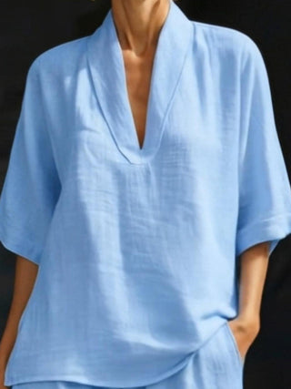 Zoe Mitchell | Linen Two-Piece Shorts Set For Women