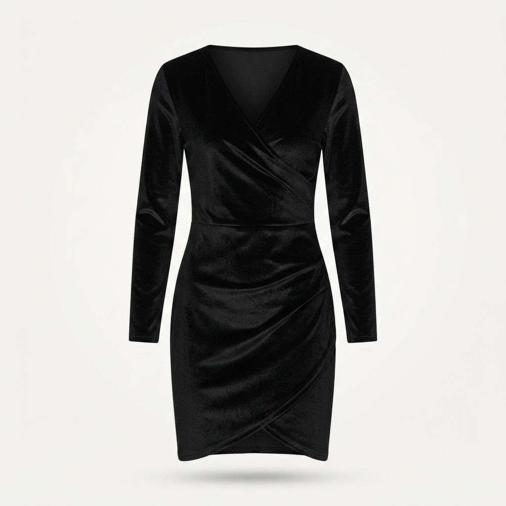 Phoebe Marlowe | Long Sleeve Wrap Mini Dress For Women