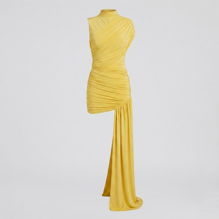 Phoebe Stirling | High Neck Asymmetric Mini Dress For Women