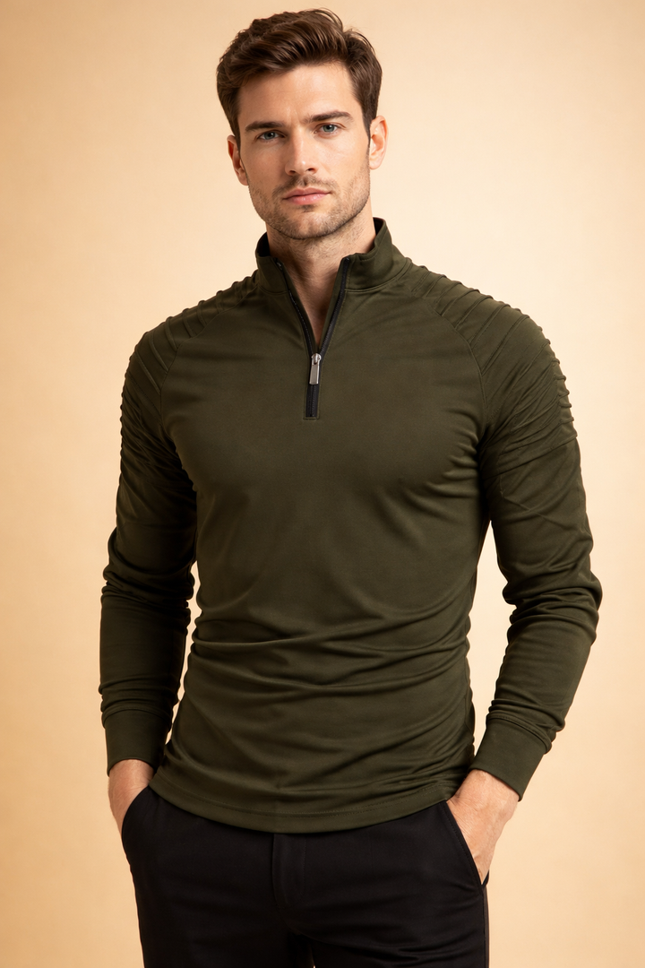 Marco Bellini | Performance Zip Neck Long Sleeve For Men