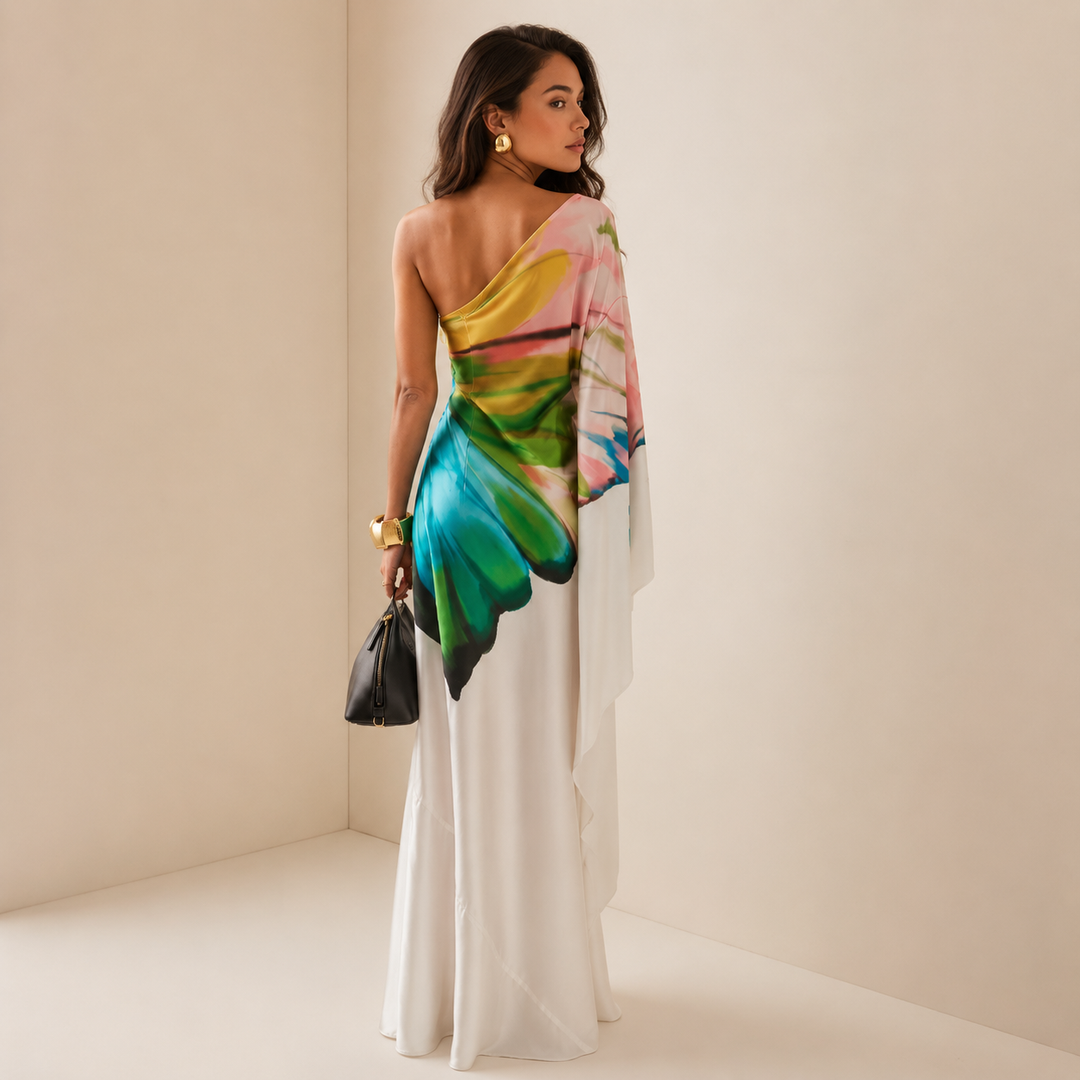 Sienna Crawford | One-Shoulder Printed Maxi Dress For Women