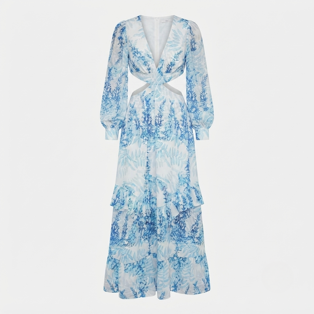 Sienna Whitmore | Floral Cut-Out Maxi Dress For Women