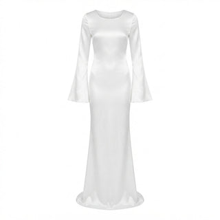 Sophia Alderton | Long Sleeve Satin Maxi Wedding Dress For Women
