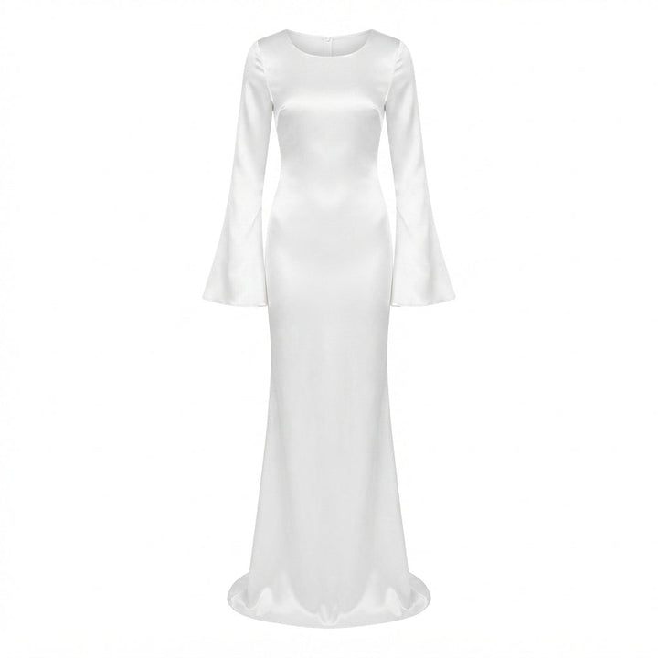 Sophia Alderton | Long Sleeve Satin Maxi Wedding Dress For Women
