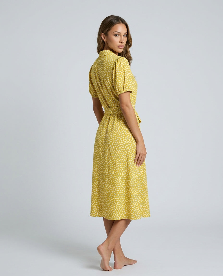 Lily Hargreaves | Floral Midi Shirt Dress For Women