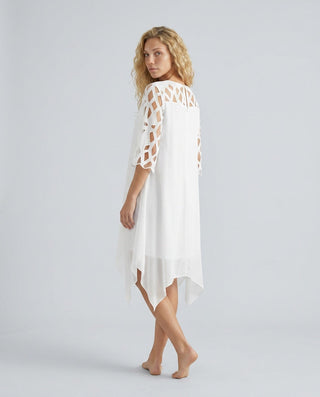 Ava Harrington | Mesh Sleeve Cape Mini Dress For Women